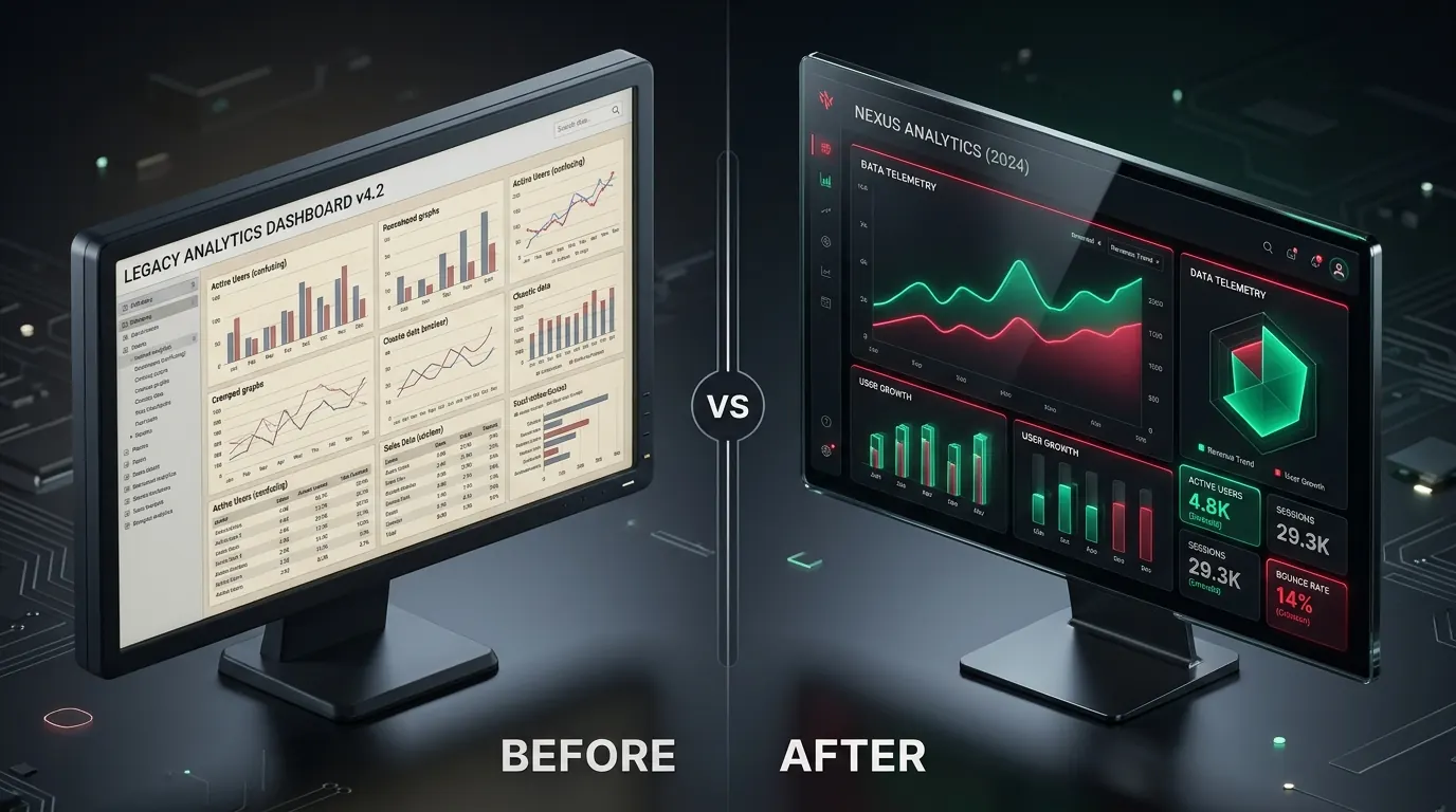 Legacy Analytics Dashboard vs SocialStatsIQ Modern Creator Intelligence Suite